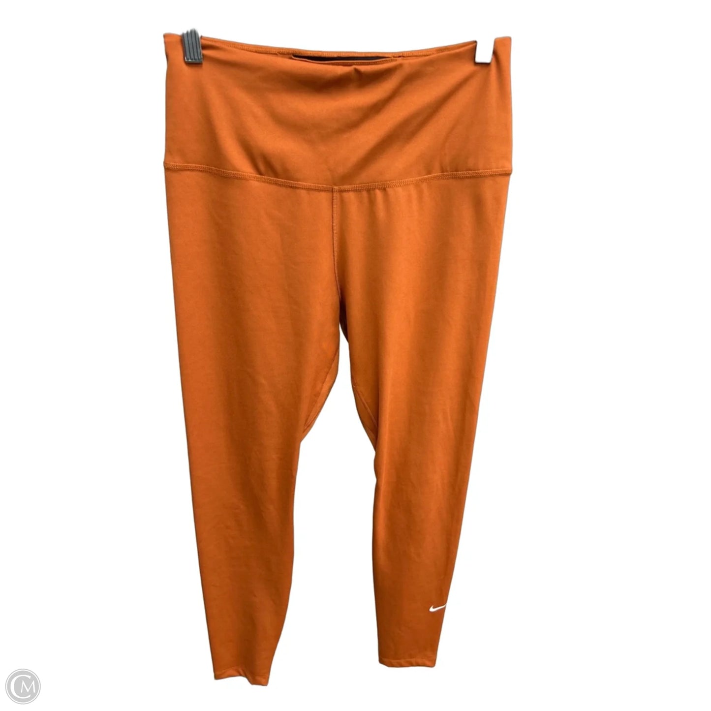 Athletic Leggings By Nike In Orange, Size: M