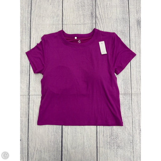 Athletic Top Short Sleeve By Lou And Grey In Purple, Size: Xl