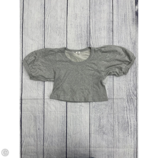 Top Short Sleeve By Aerie In Grey, Size: L