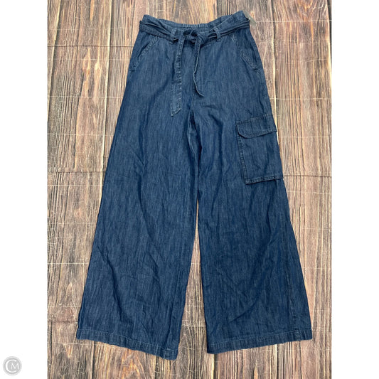 Jeans Wide Leg By Elan In Blue Denim, Size: M