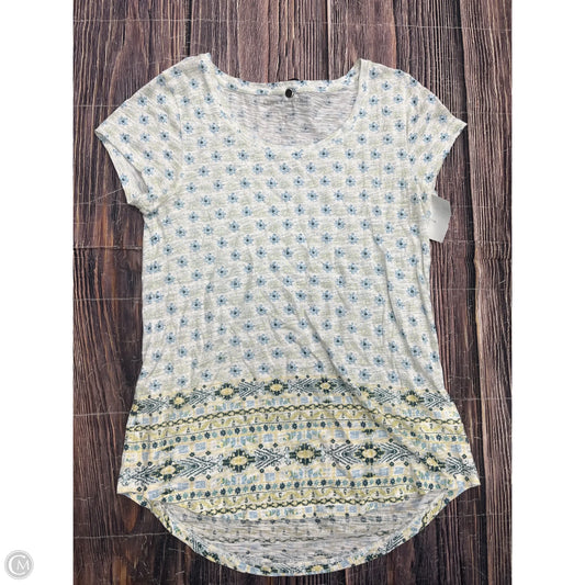 Top Short Sleeve By Lucky Brand In Floral Print, Size: S