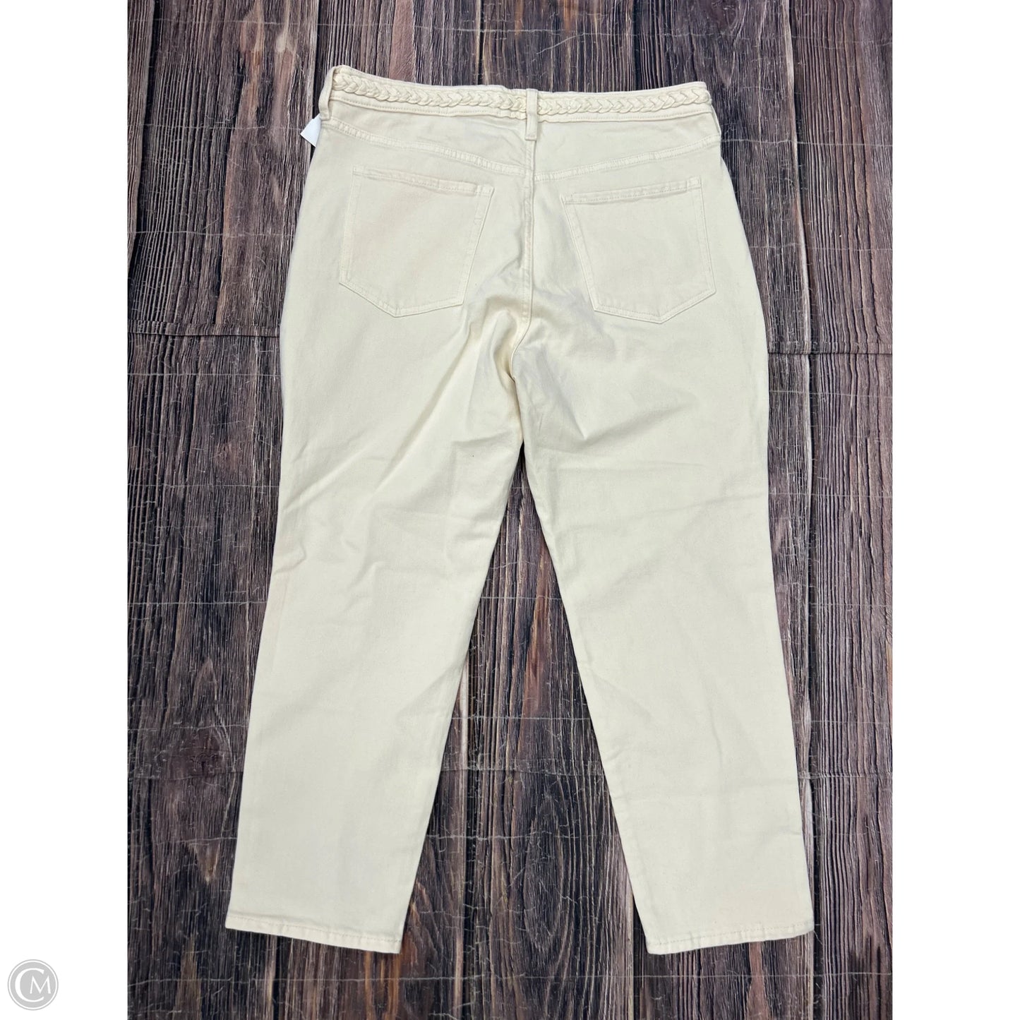 Jeans Straight By Old Navy In Cream, Size: 14