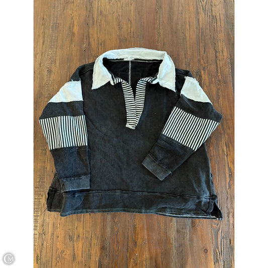 Top Long Sleeve By Clothes Mentor In Black & White, Size: Xl