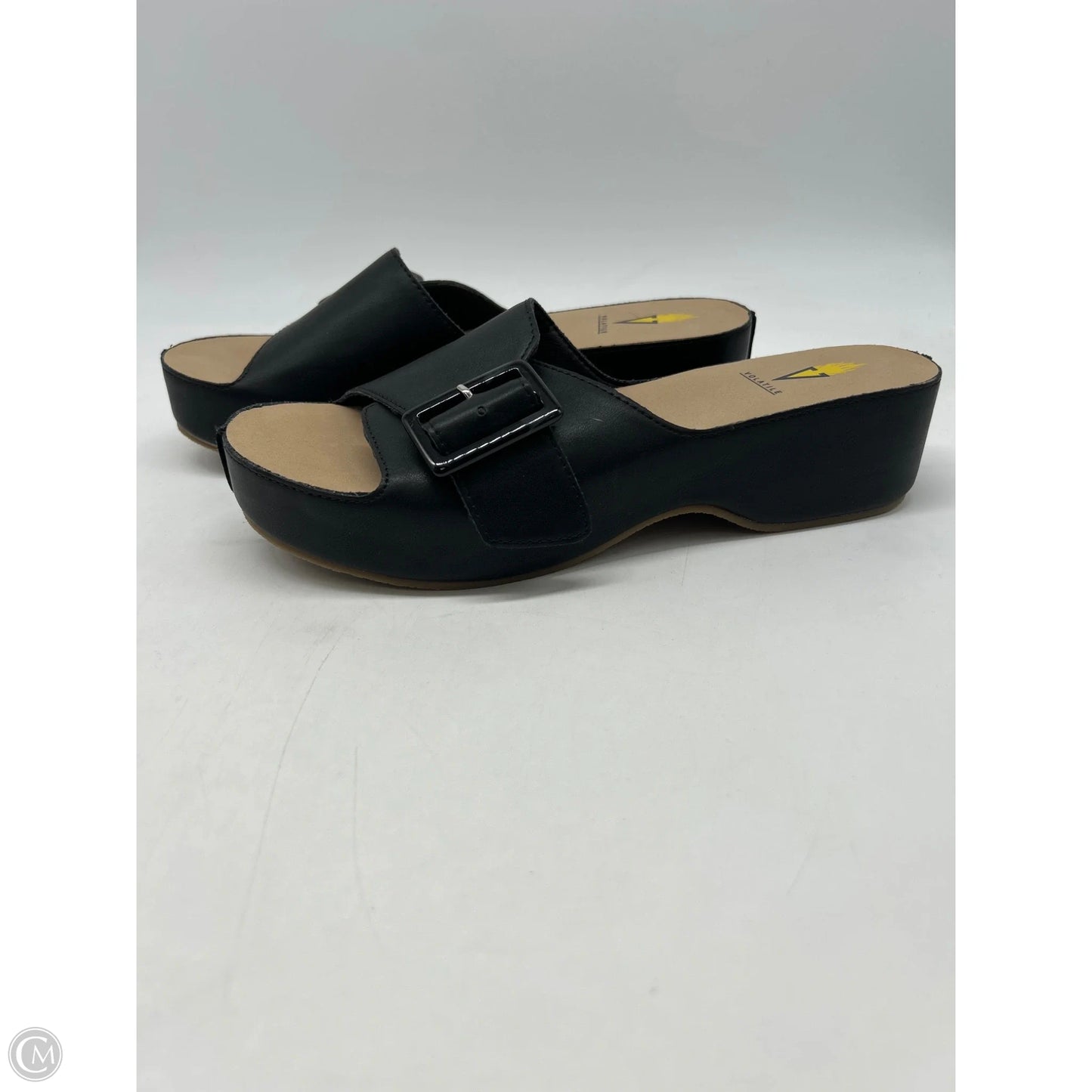 Sandals Heels Wedge By Volatile In Black, Size: 8