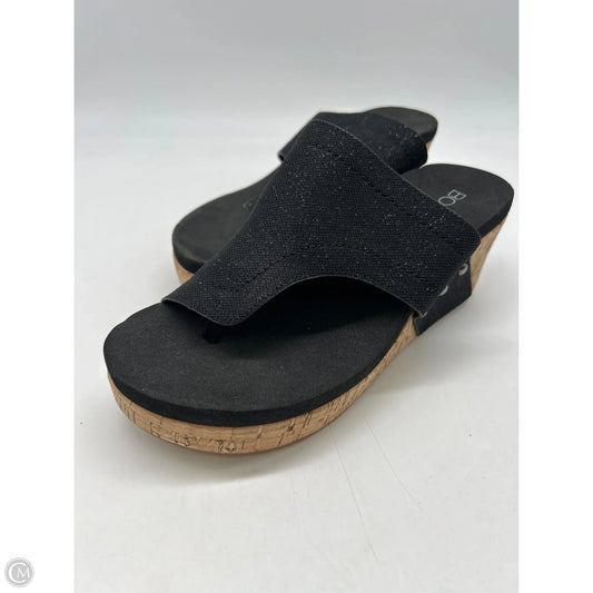 Sandals Heels Wedge By Corkys In Black, Size: 8