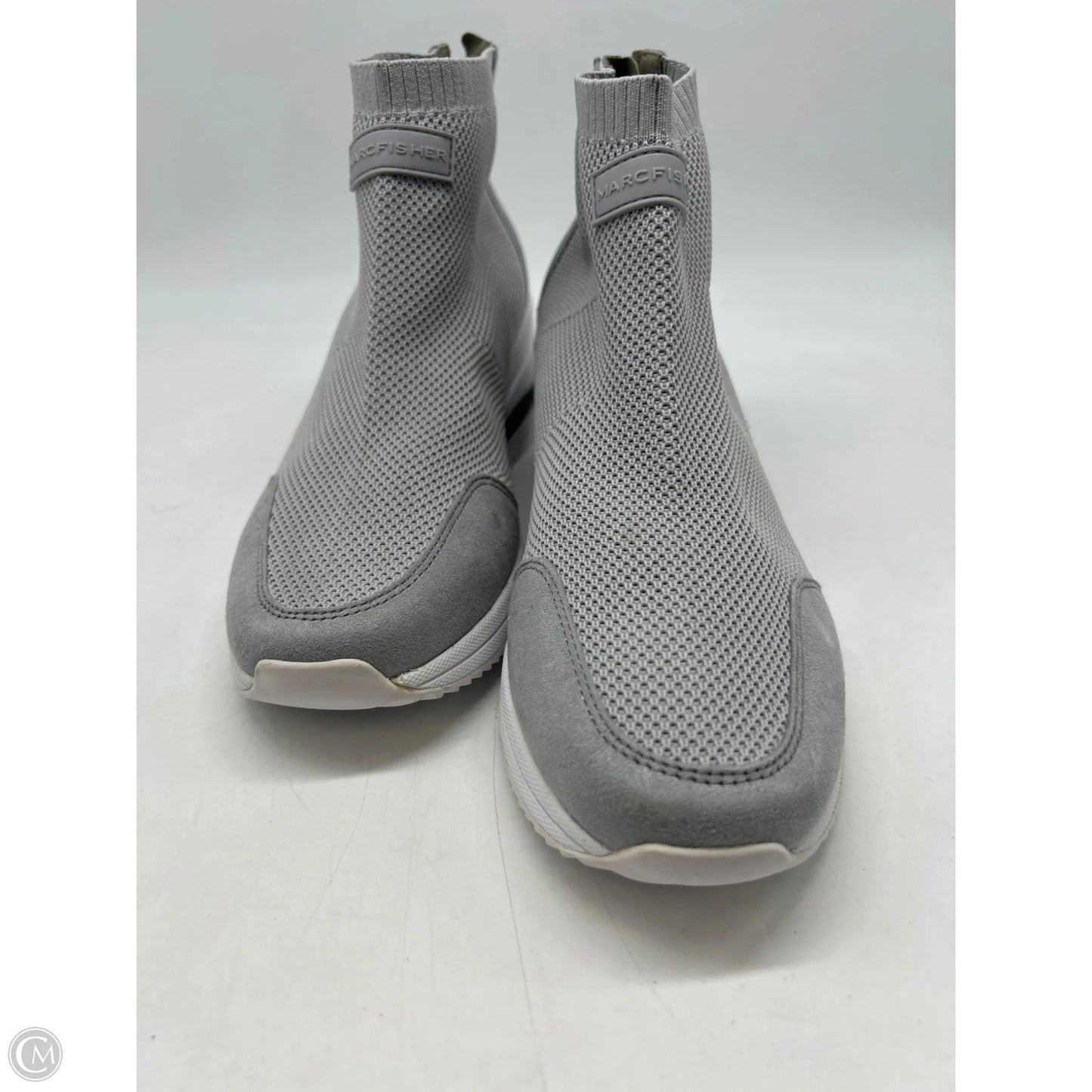 Shoes Heels Wedge By Marc Fisher In Grey, Size: 8