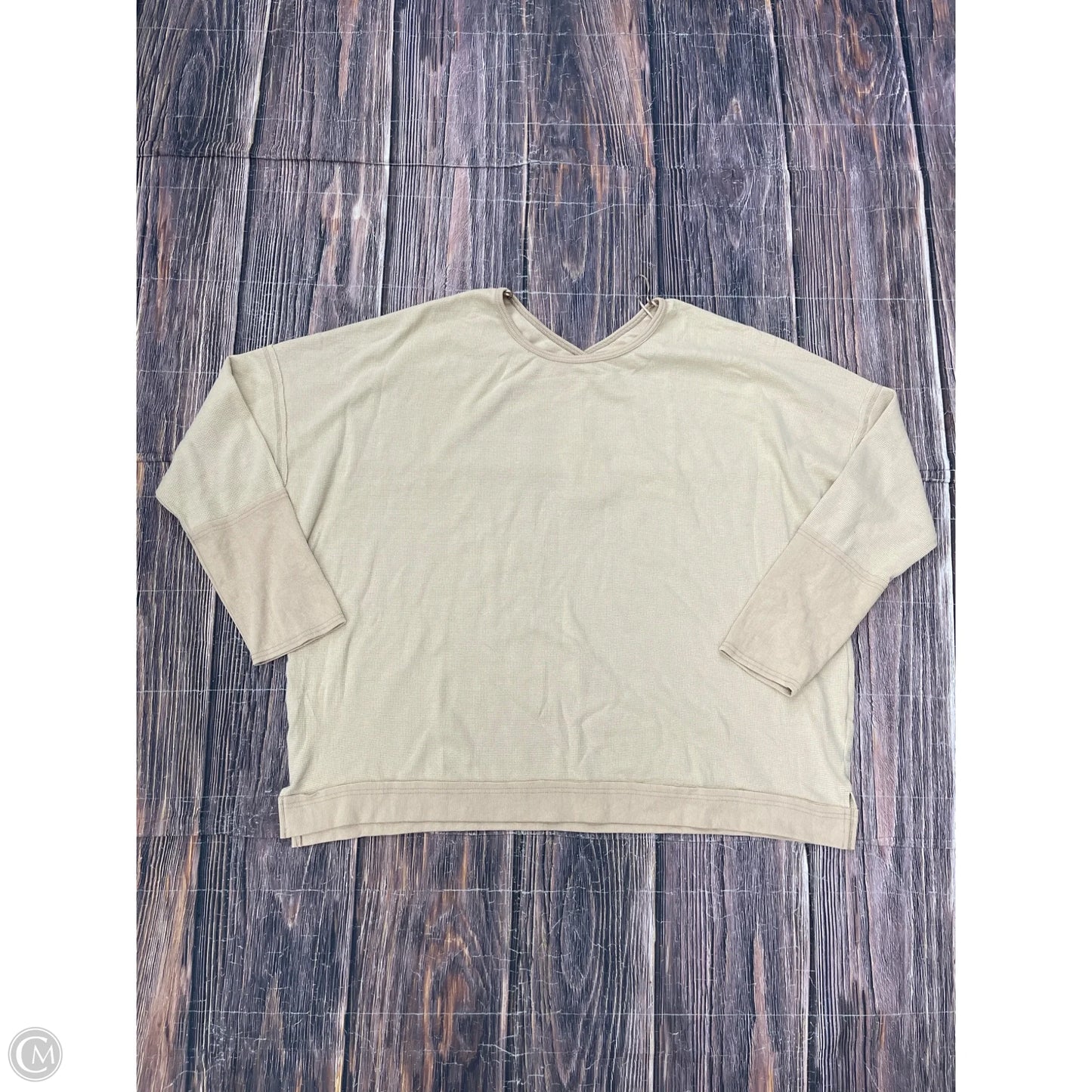 Top Long Sleeve By Heyson In Tan, Size: 2x