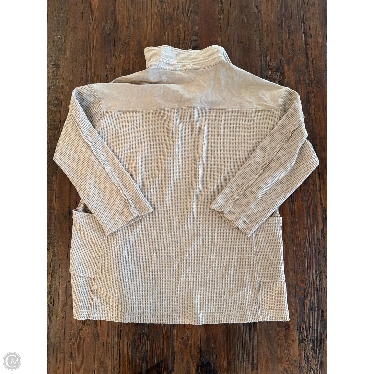 Top Long Sleeve By Bluivy In Tan, Size: L