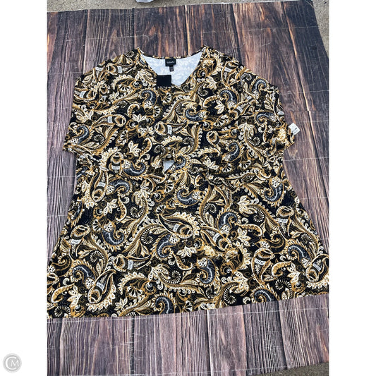 Dress Casual Short By Clothes Mentor In Black & Yellow, Size: 5x