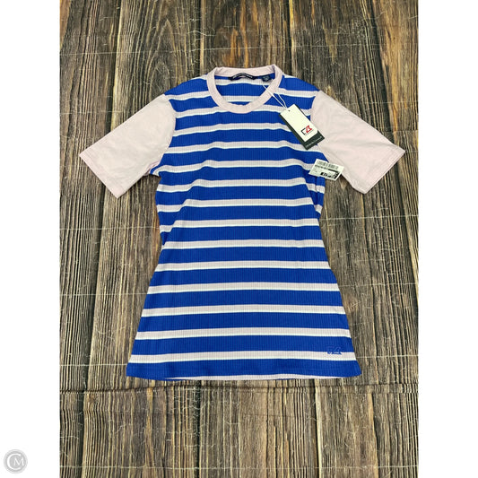 Top Short Sleeve By Cutter And Buck In Blue & Pink, Size: Xs