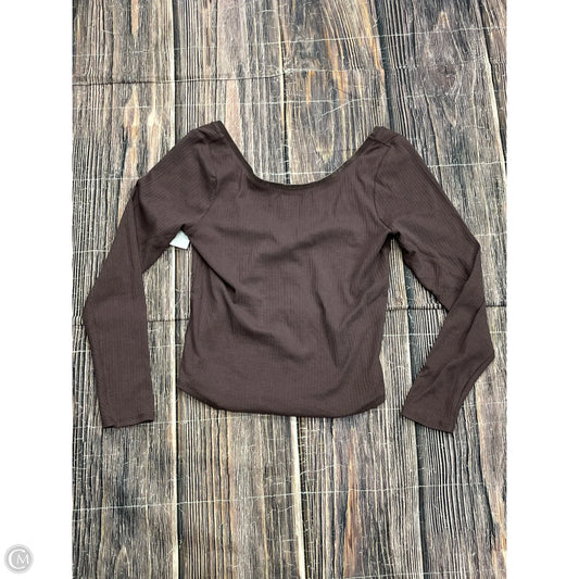 Top Long Sleeve By Free People In Brown, Size: L