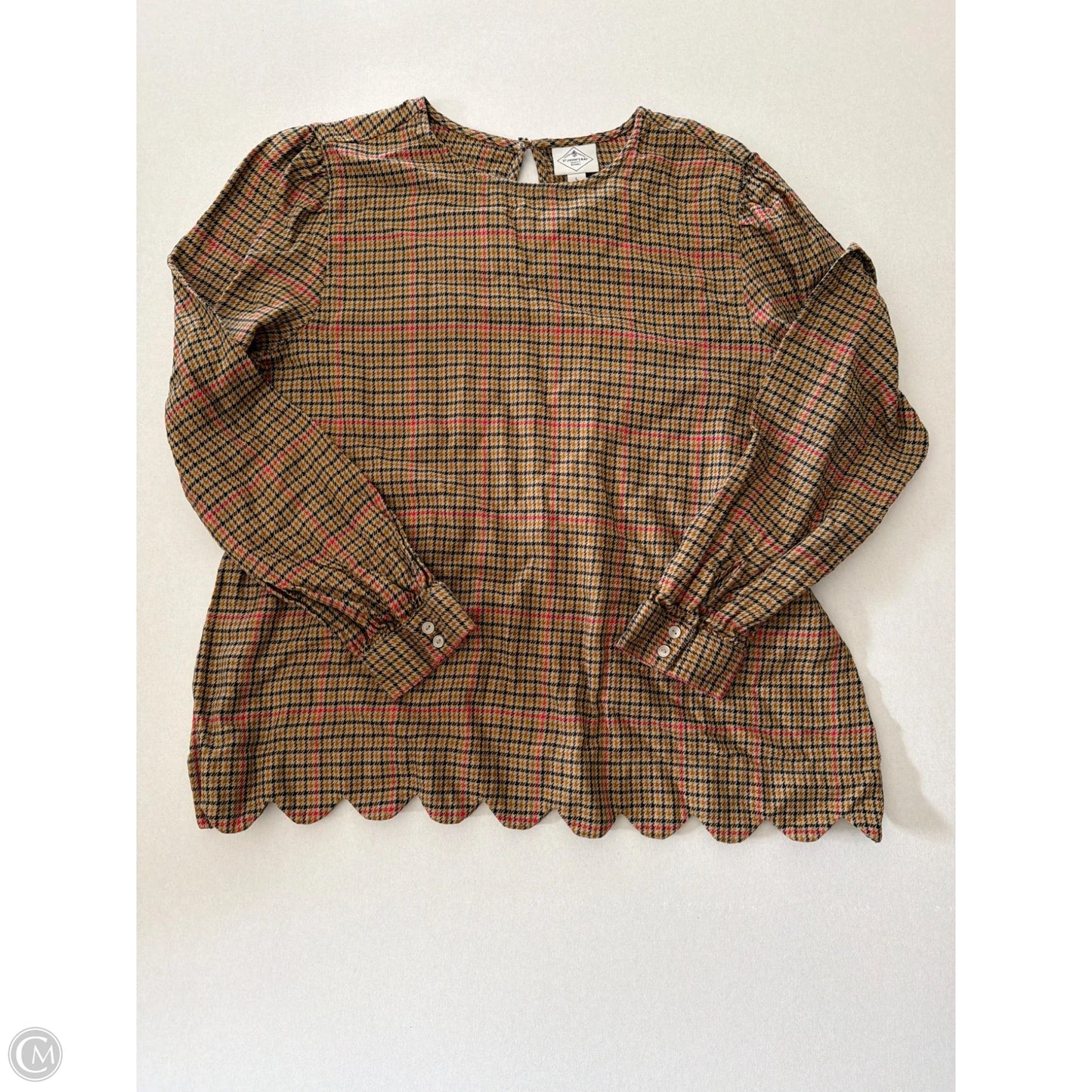 Top Long Sleeve By St Johns Bay In Yellow, Size: L