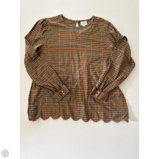 Top Long Sleeve By St Johns Bay In Yellow, Size: L