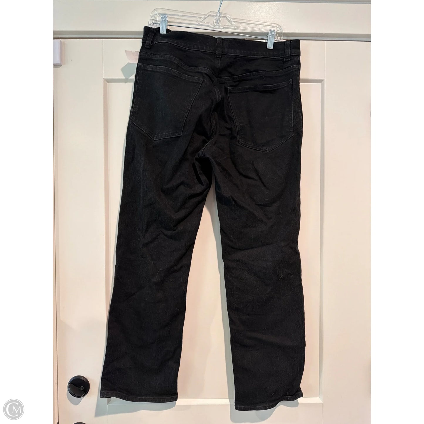 Jeans Straight By Madewell In Black Denim, Size: 10