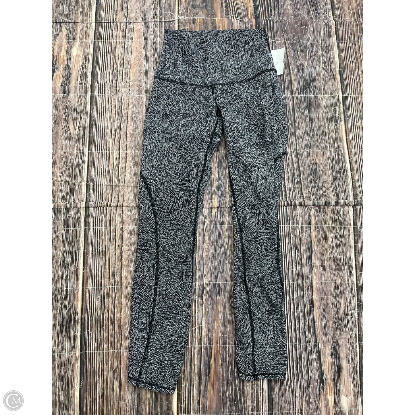 Athletic Leggings By Lululemon In Black & White, Size: 2