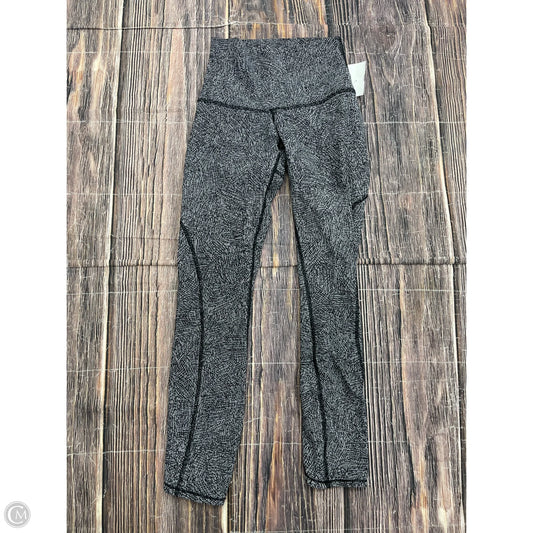 Athletic Leggings By Lululemon In Black & White, Size: 2