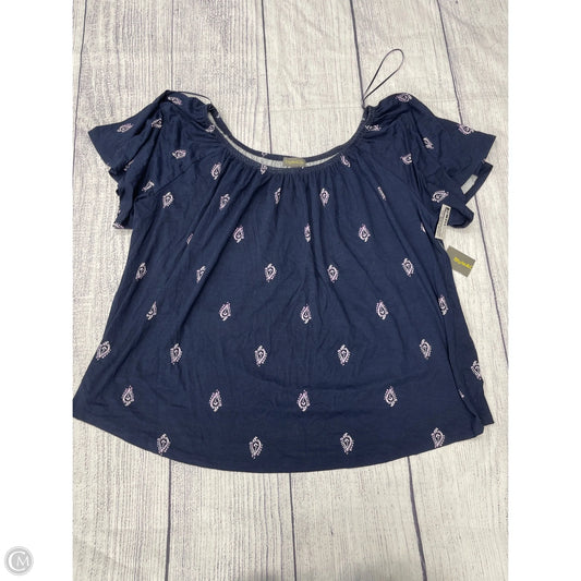 Top Short Sleeve By Style And Company In Blue, Size: 3x