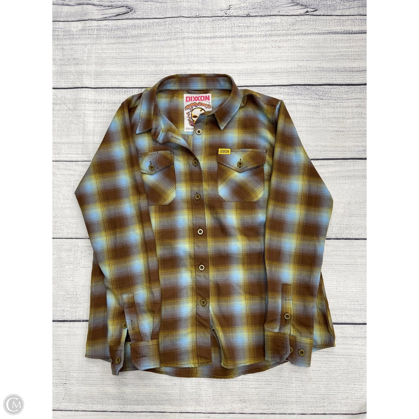Top Long Sleeve By Clothes Mentor In Brown, Size: L