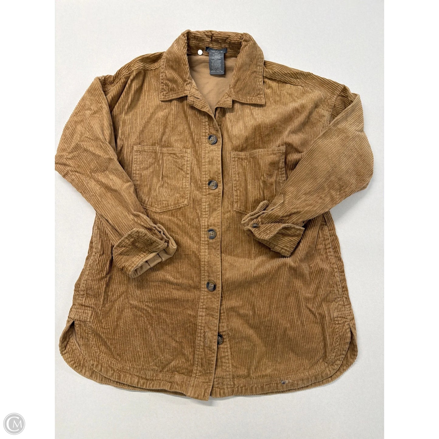Top Long Sleeve By Matty M In Tan, Size: S
