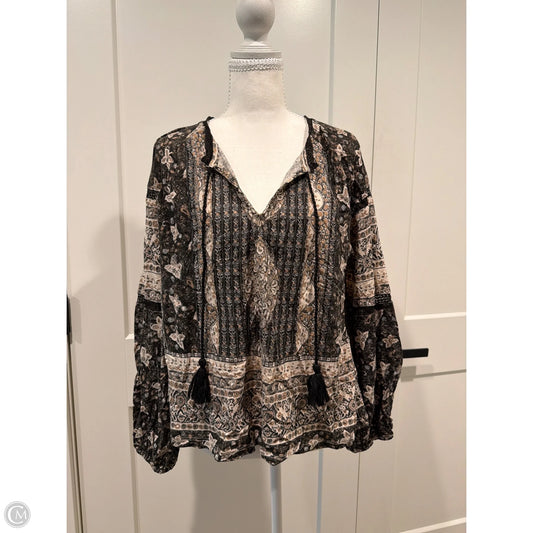 Top Long Sleeve By Lucky Brand In Multi-colored, Size: Mp