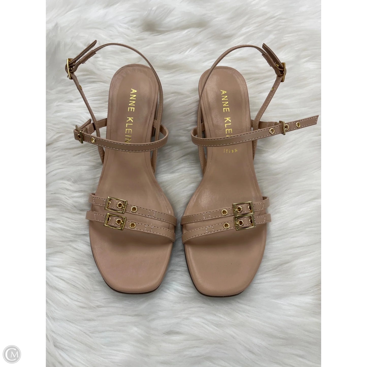 Sandals Heels Block By Anne Klein In Cream, Size: 8.5