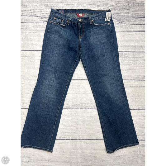 Jeans Straight By Lucky Brand In Blue Denim, Size: 14