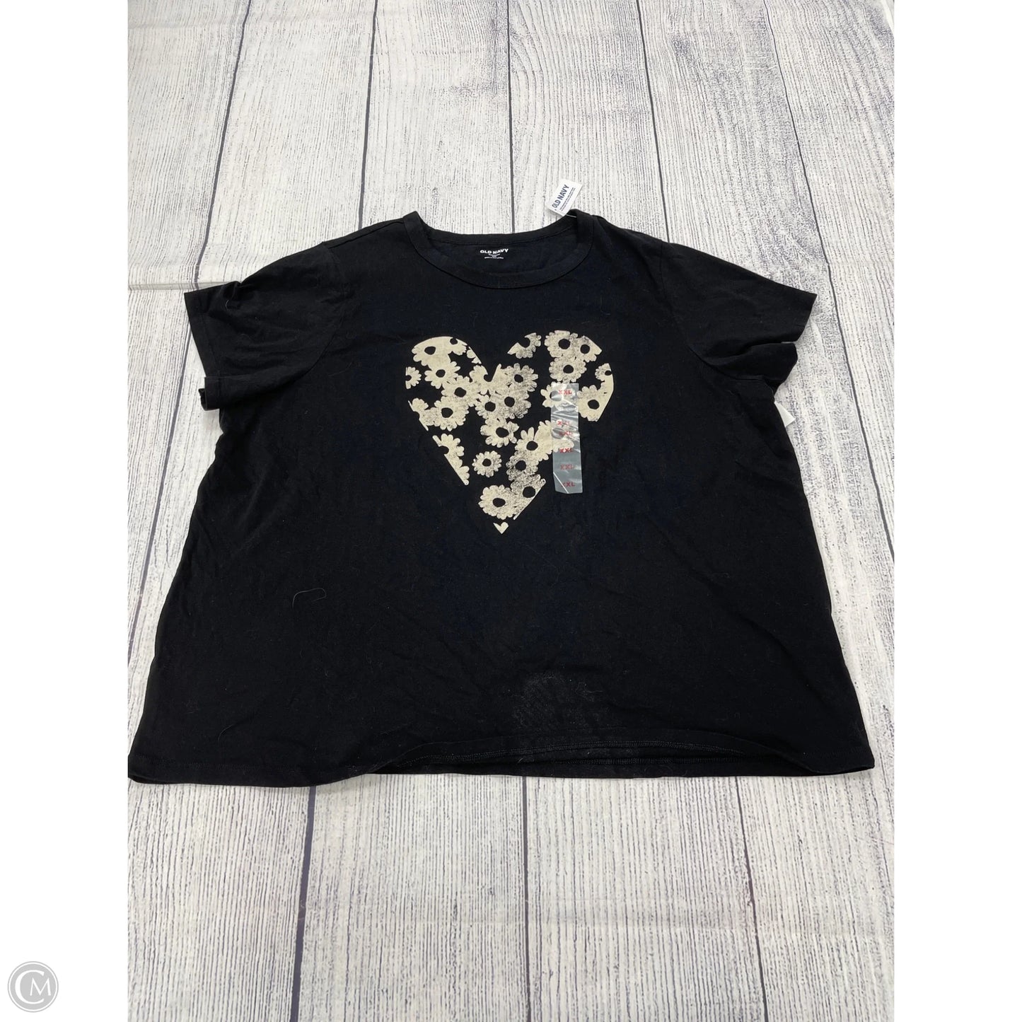 Top Short Sleeve By Old Navy In Black, Size: 1x