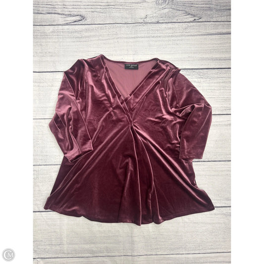 Top Long Sleeve By Lane Bryant In Purple, Size: 1x