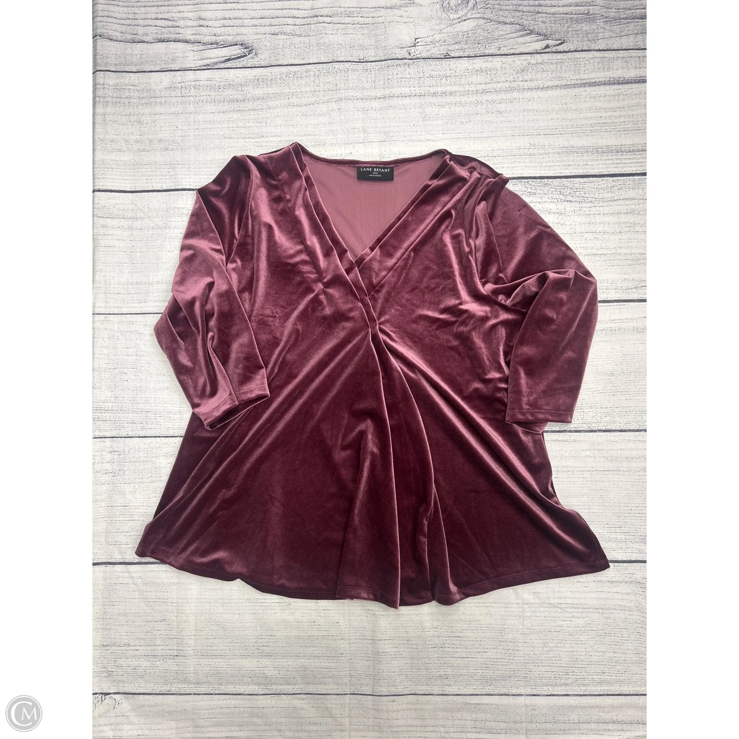 Top Long Sleeve By Lane Bryant In Purple, Size: 1x