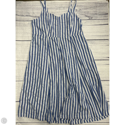 Dress Casual Midi By Old Navy In Blue & White, Size: 1x