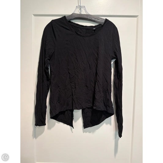 Athletic Top Long Sleeve Crewneck By Athleta In Black, Size: S