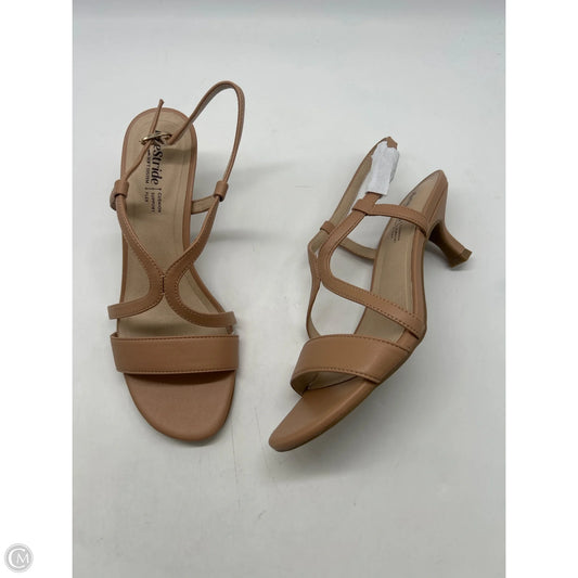 Sandals Heels Kitten By Life Stride In Tan, Size: 7.5