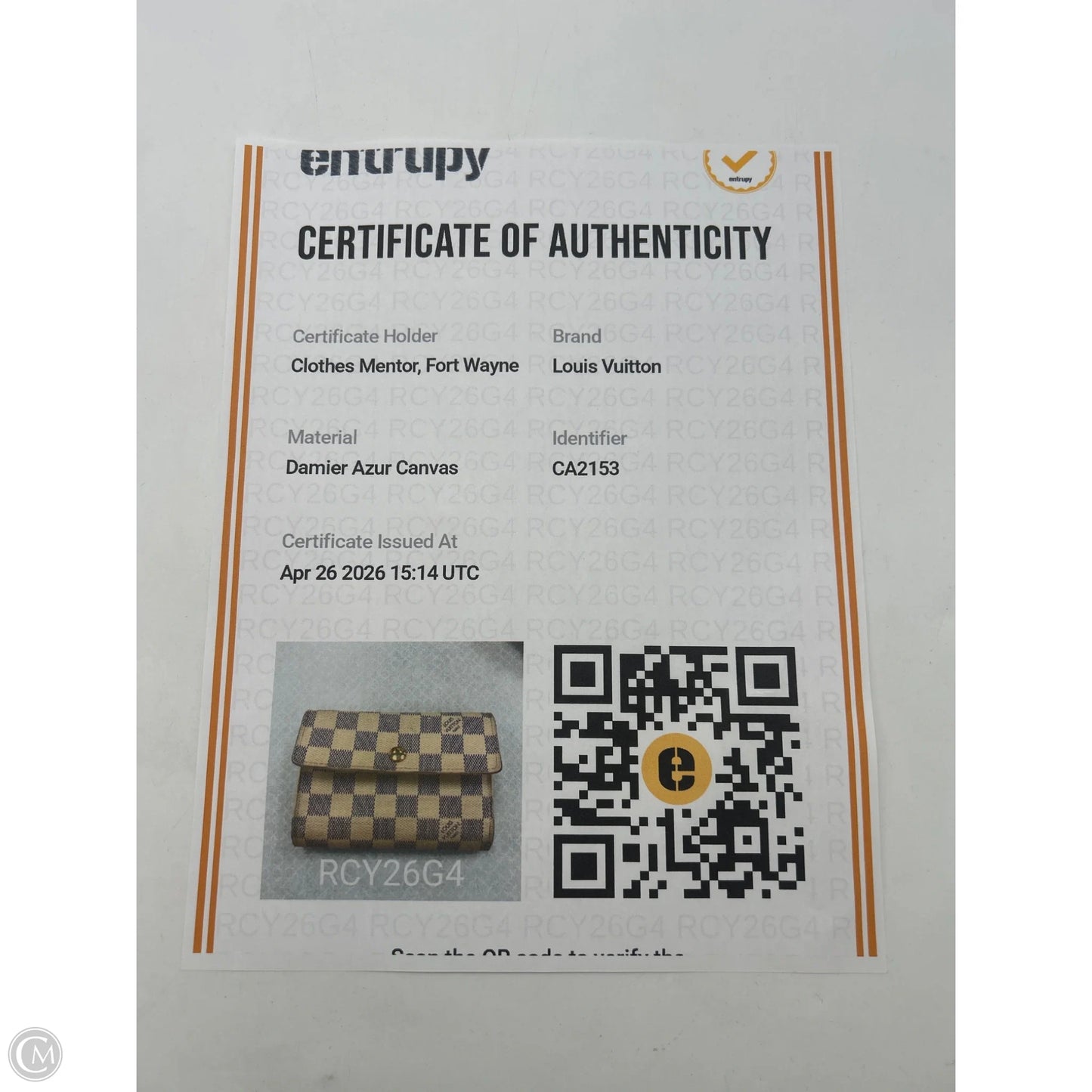Wallet Luxury Designer By Louis Vuitton, Size: Medium