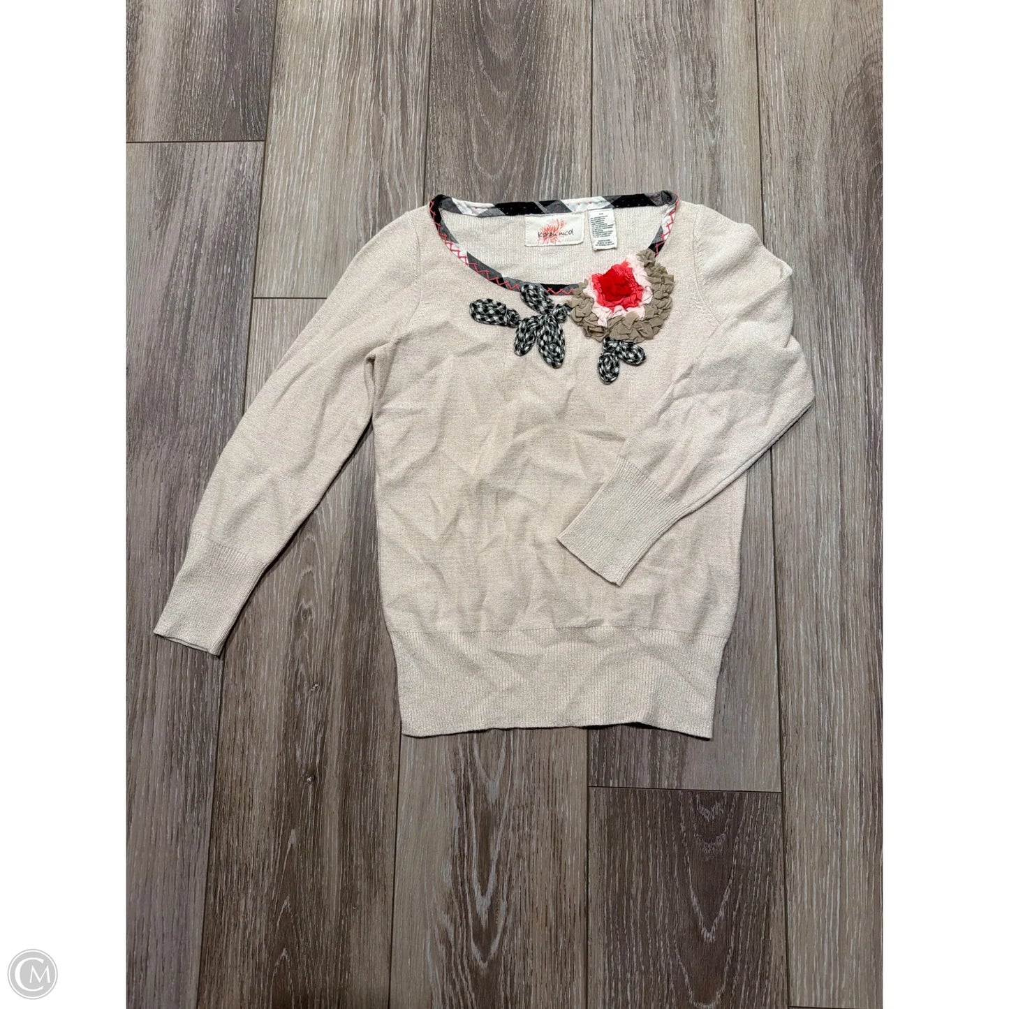 Sweater By Anthropologie In Tan, Size: Xs