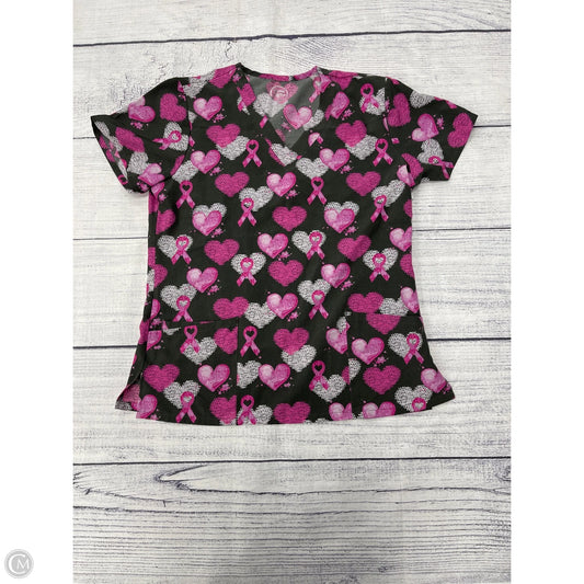 Top Short Sleeve By Clothes Mentor In Grey & Pink, Size: M