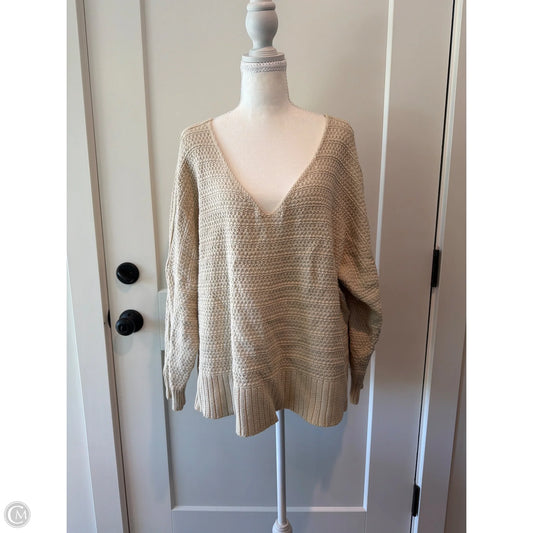 Sweater By Lucky Brand In Tan, Size: Xl