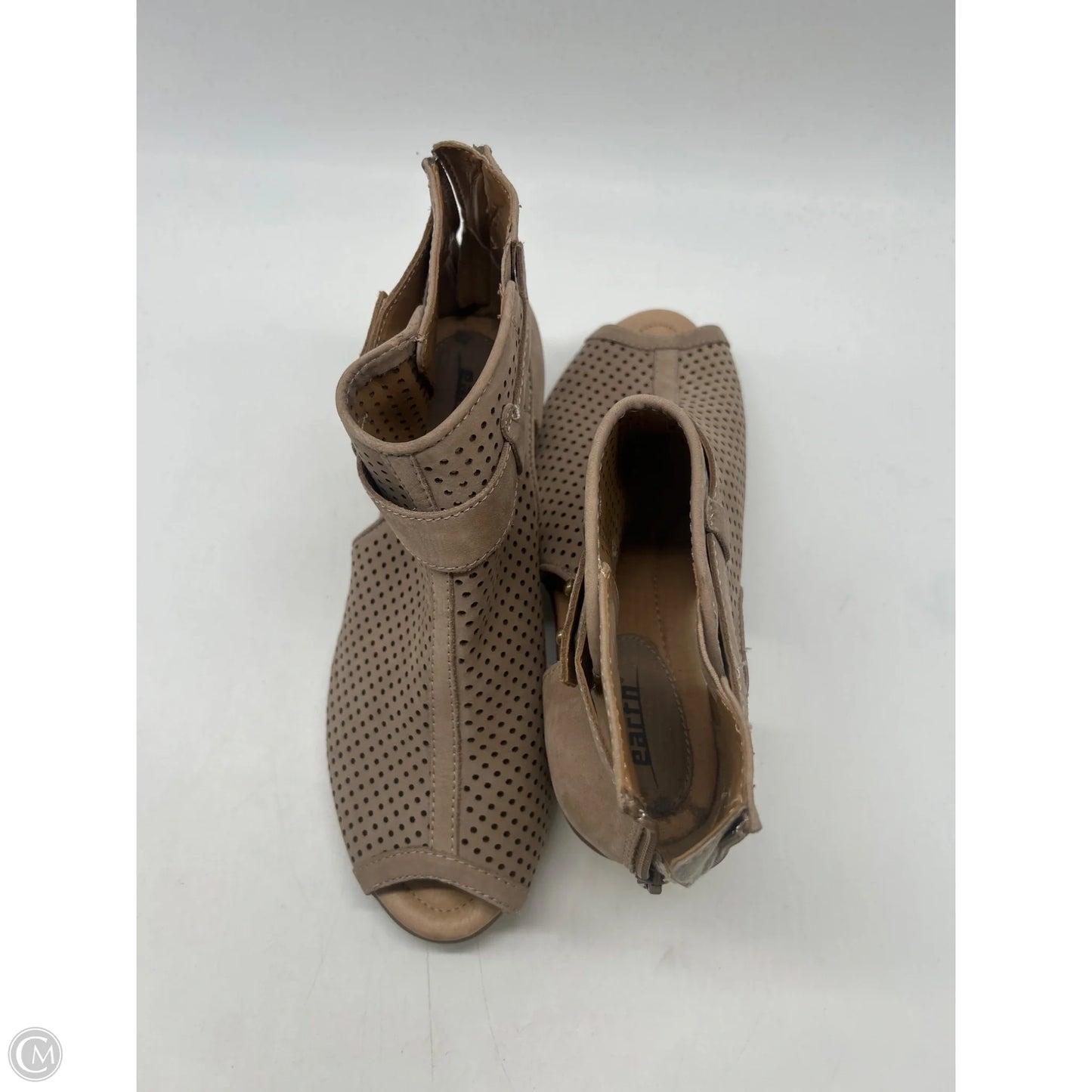 Sandals Heels Block By Earth In Brown, Size: 8