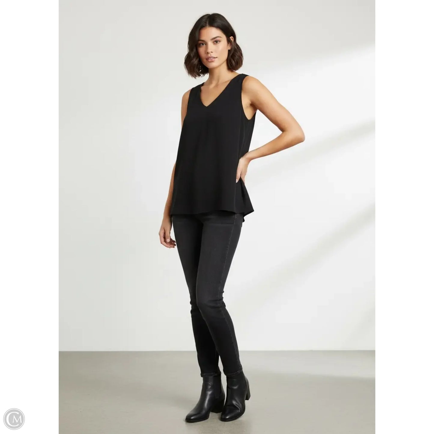 Tank Top By Nine West In Black, Size: L