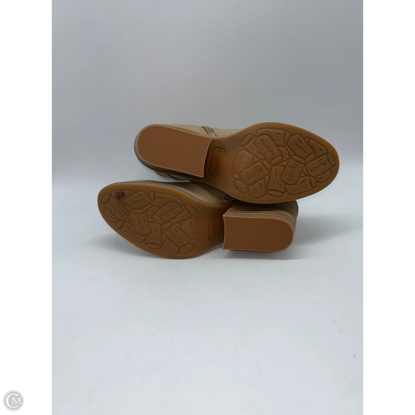 Boots Ankle Heels By Korks In Tan, Size: 6.5