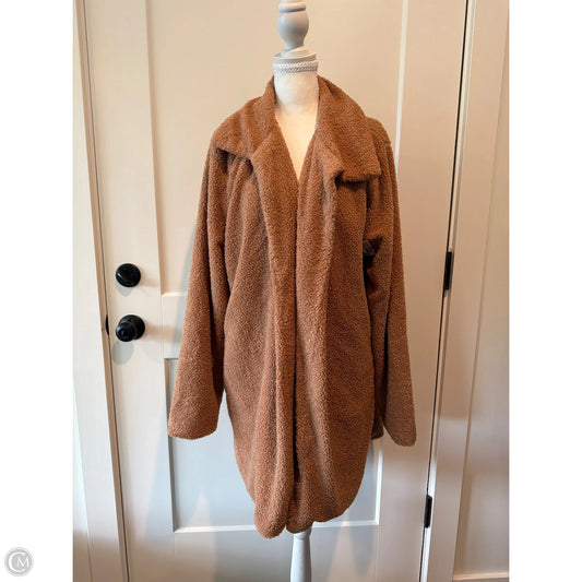 Coat Faux Fur & Sherpa By Clothes Mentor In Tan, Size: Xl