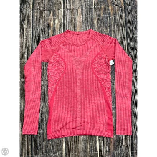Athletic Top Long Sleeve Crewneck By Lululemon In Pink, Size: S