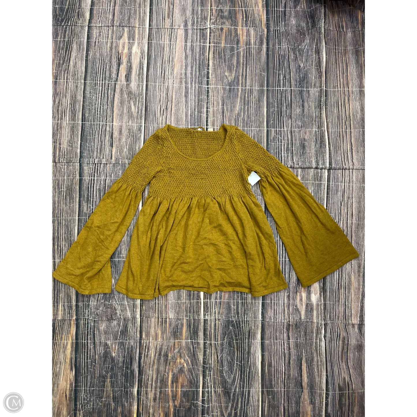 Sweater By Knitted And Knotted In Yellow, Size: Xs