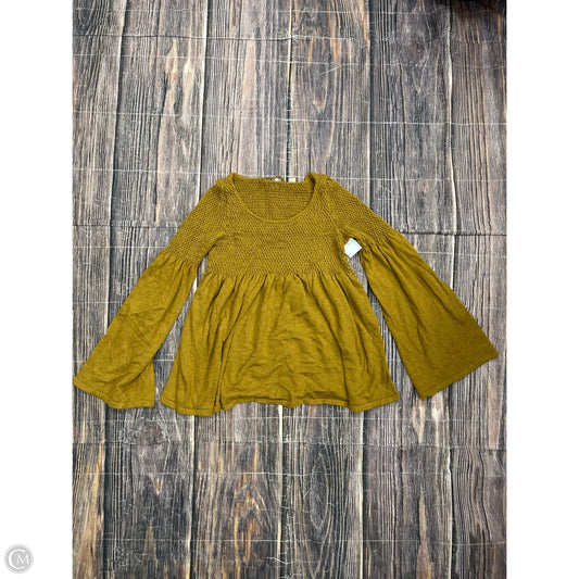 Sweater By Knitted And Knotted In Yellow, Size: Xs