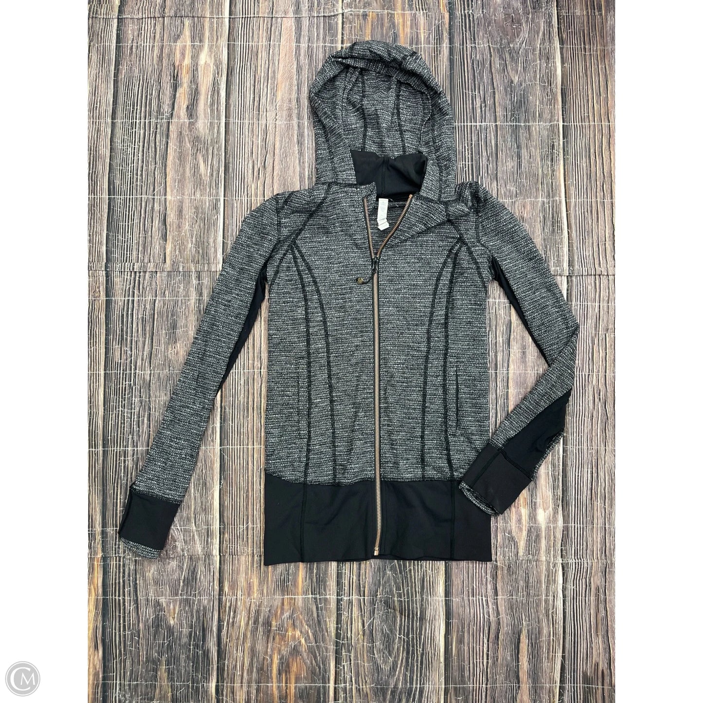 Athletic Jacket By Lululemon In Grey, Size: 6