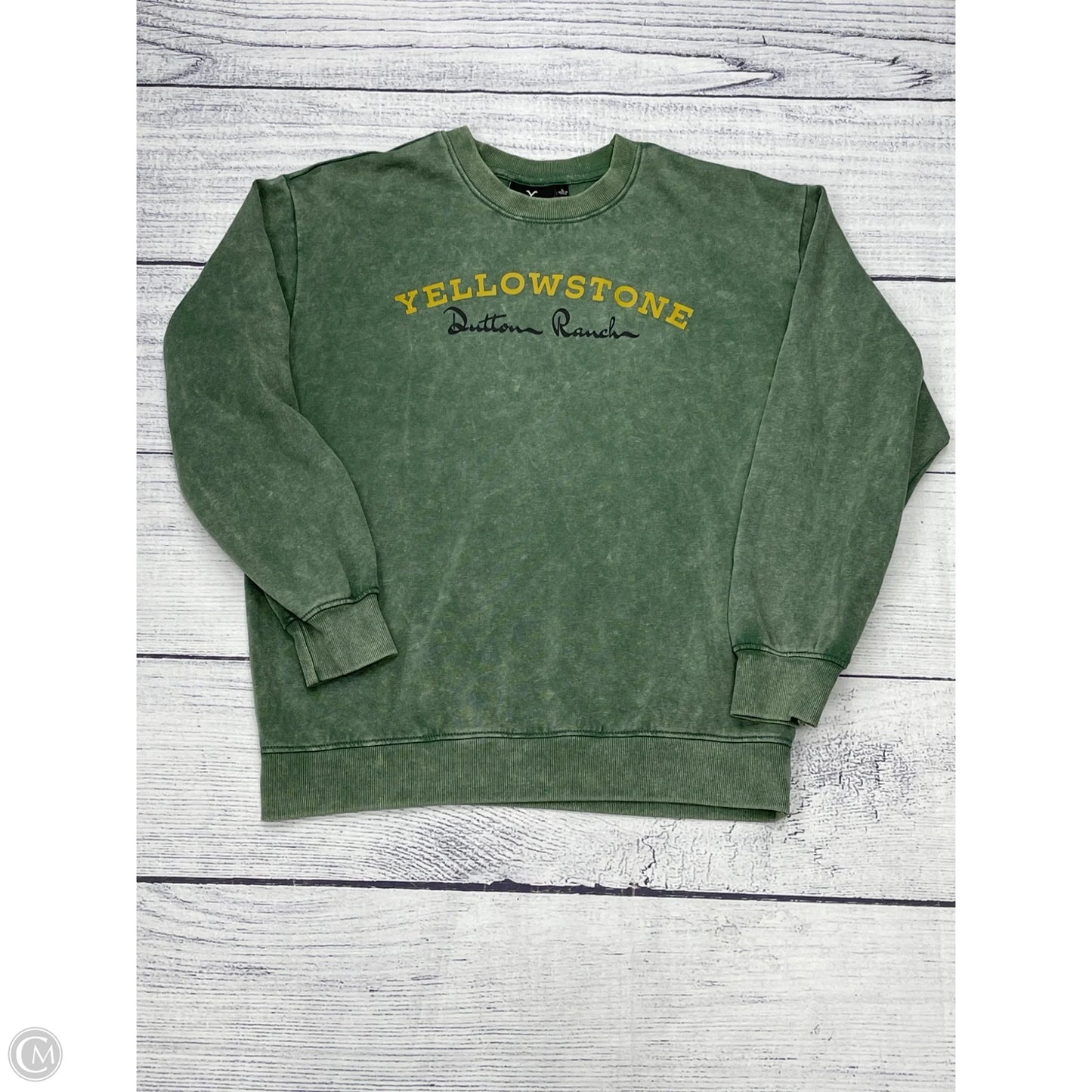 Sweatshirt Crewneck By Clothes Mentor In Green, Size: L