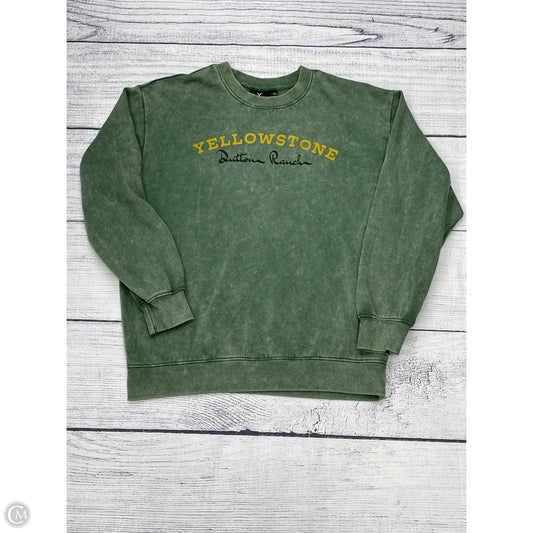 Sweatshirt Crewneck By Clothes Mentor In Green, Size: L