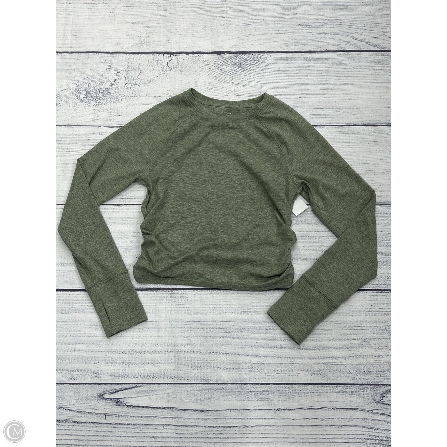 Athletic Top Long Sleeve Crewneck By Offline By Aerie In Green, Size: M