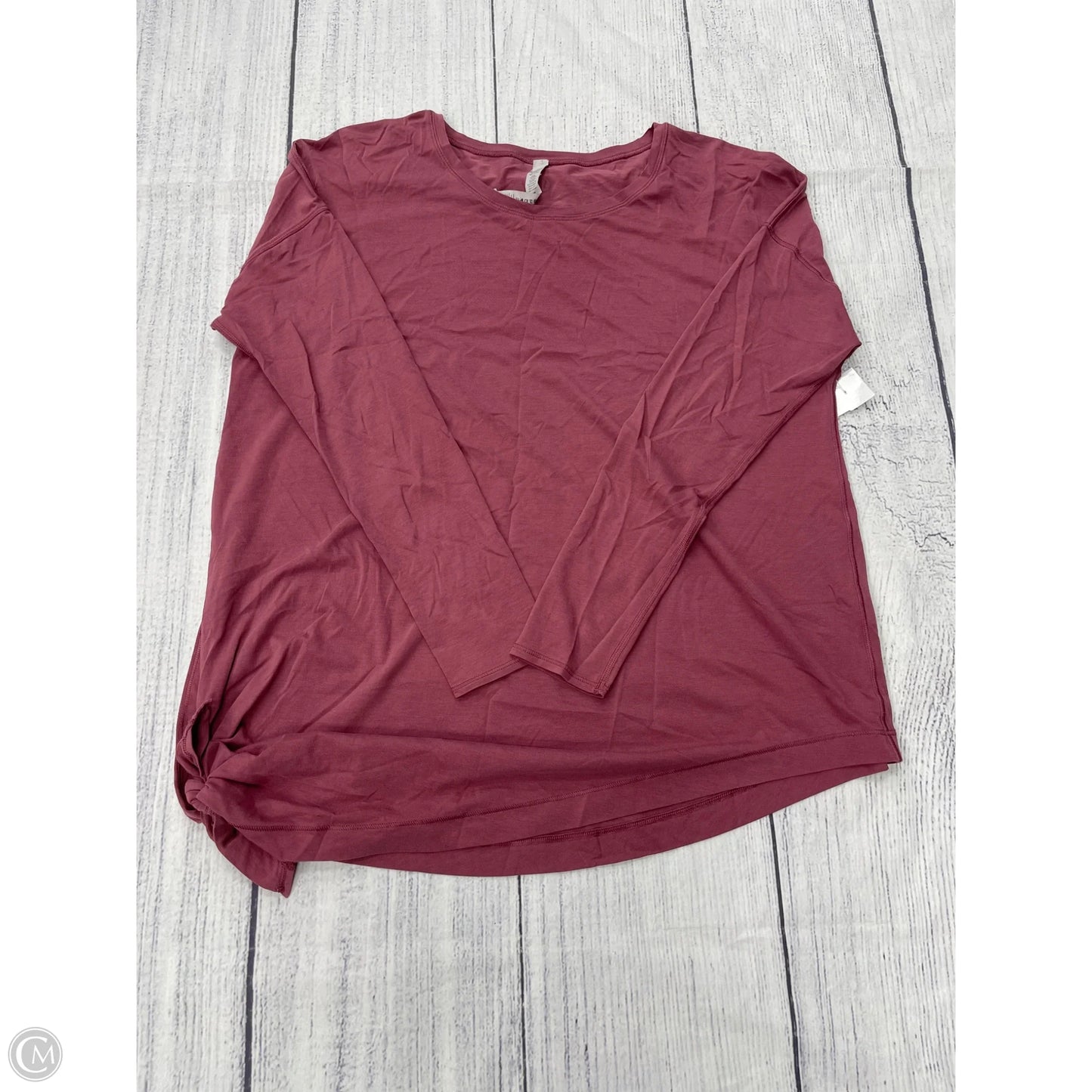 Athletic Top Short Sleeve By Lululemon In Pink, Size: 8