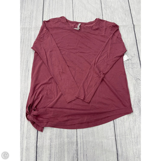 Athletic Top Short Sleeve By Lululemon In Pink, Size: 8