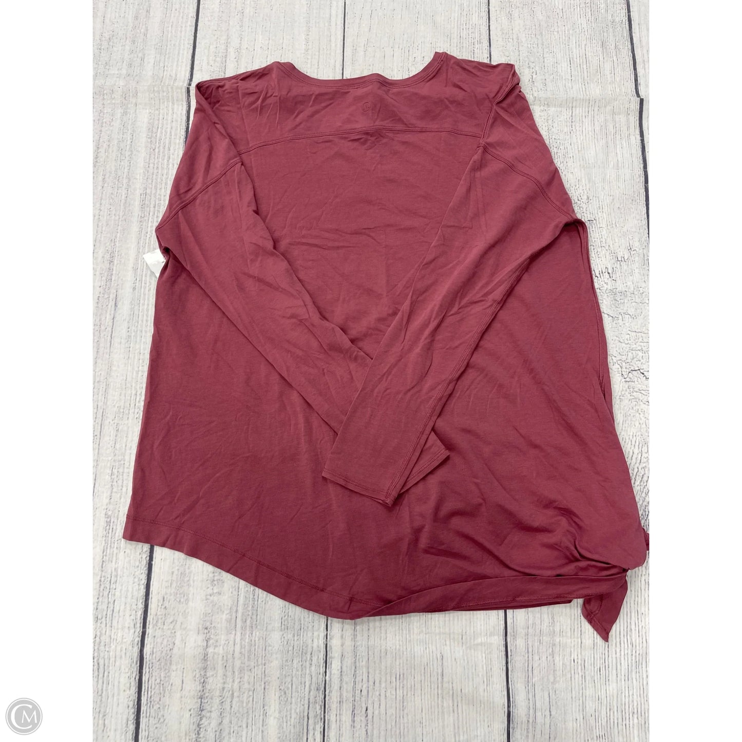 Athletic Top Short Sleeve By Lululemon In Pink, Size: 8